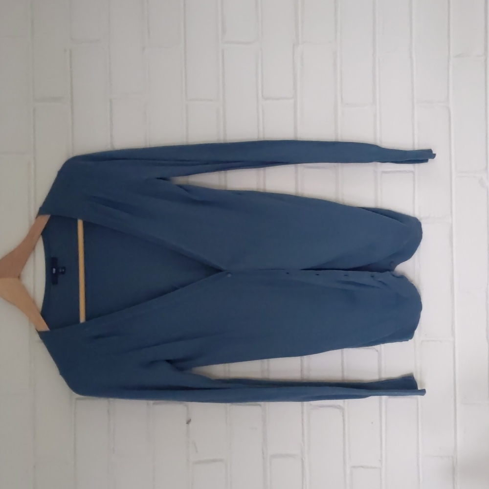 Gap long-sleeved teal boyfriend cardigan